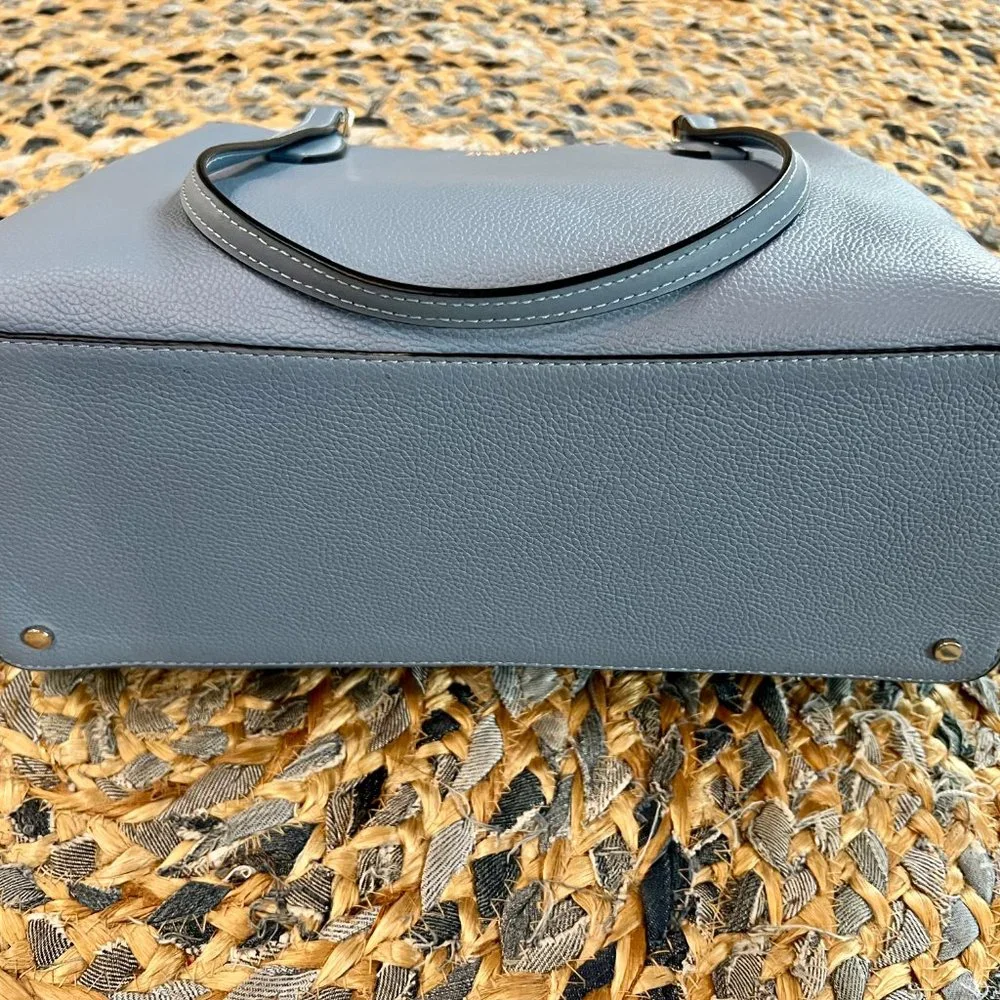 Kate Spade Dusty Blue Textured Leather Tote/Shoulder Bag